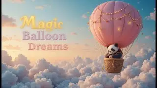Sleepy Panda in a Magical Hot-Air Balloon 🌙✨ | Lullaby for Kids | AnJo Vivid Vibes