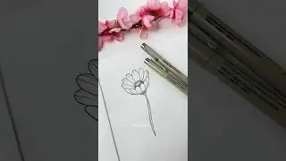 Flower doodle easy steps🌸 #art #doodle #drawing #drawingtutorial #perspectivedrawing #shortsviral