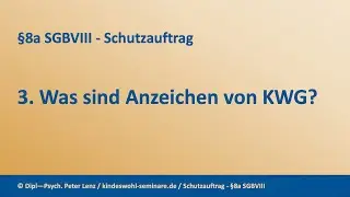 §8a SGBVIII - 3. Anzeichen von KWG