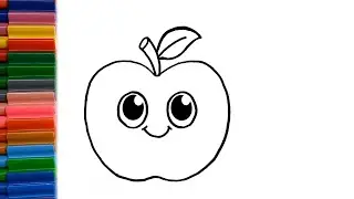 Learn Fruits (APPLE) Drawing & Coloring for Kids & Toddlers | MAGIC BABY ART | @magicbabyart8650