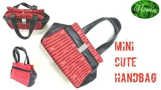 DIY Small Trendy Handbag Tutorial||Mini Designer Bag Making At Home #minibag #smallpurse #bagmaking