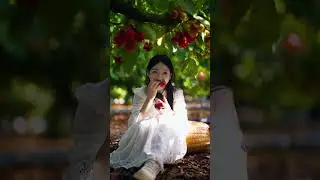 Beautiful Nature with Rural Life - I really enjoy eating fresh fruit at the farm