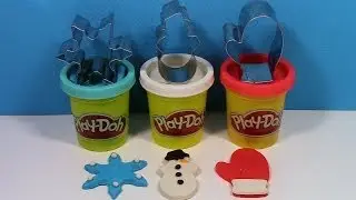 Play-Doh Cookies Snowflake Snowman Mitten Play Doh Christmas Cookie Tutorial