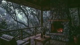 Chuva Relaxante na Cabana da Floresta 🌧️🔥 Paz, Conforto e Tranquilidade