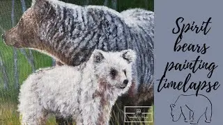 Spirit bears painting timelapse