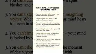 Thing that are impossible for human #psychology #facts #shorts