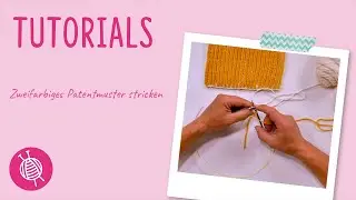 Muster des Monats Februar: Zweifarbiges Patentmuster stricken