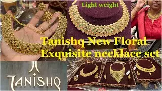 Tanishq Exquisite floral statement yellow gold necklace set | New Necklace set designs|Tanishq|Gold