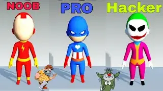 NOOB PRO VS HACKER OGGY AND JACK IN Run Race 3D