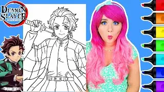 Coloring Demon Slayer Tanjiro Kamado Coloring Page | Ohuhu Art Markers