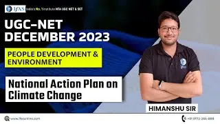 National Action Plan On Climate Change UGC NET | UGC NET/SET Paper 1 2023 | UGC NET December 2023