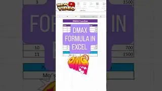 MAXIMIZE Your Excel Skills with DMAX FORMULA 👉✅ #excel #exceltip