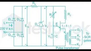 SCR triggering by using UJT triggering pulse