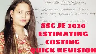 Estimating costing for SSCJE2020 || valuation ||#sscje2020 #civilengineering #RAJASTHANJE2020