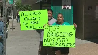 Protesters show up to 'Drag Queen Story Time'