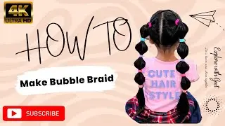 Hair styling with Geet | Cute Bubble Braids | प्यारा हेयरस्टाइल बबल चोटी बनायें | #braid #braids
