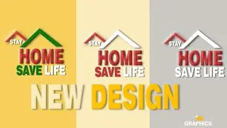 stay home save life/logo design
