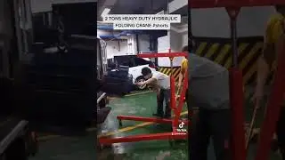 2 TONS HEAVY DUTY HYDRAULIC FOLDING ENGINE CRANE #shorts