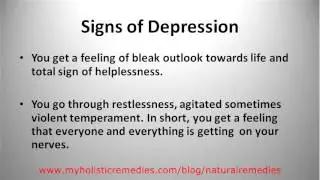 Signs of Depression