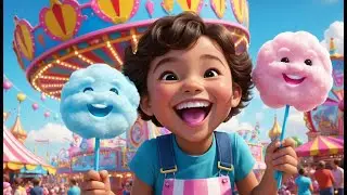 Cotton Candy, Sweet and Light Delight | Fun Sweet Treat Song | Candy-Themed Rhyme for Toddlers