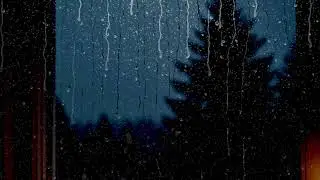 Peaceful Rainstorm with Gentle Thunder BLACK SCREEN | Sleep Relaxation Dark Screen Audio