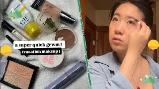 Speedy grwm :) { minimal products, simple look}🏔️🤍 #vacationmakeup #vacationmode #grwm #grwmmakeup