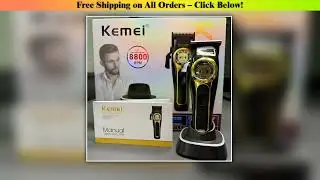 Kemei Professional Hair Clipper Magnetic Levitation Motor 8800 Rpm Charging Base Hair Clipper