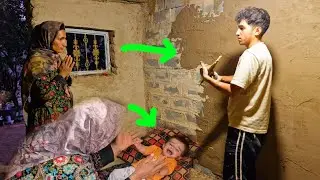 The operator and young master's tireless efforts to plaster Zahra's hut