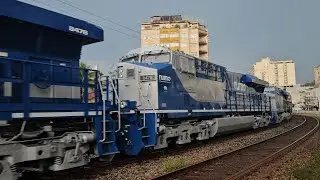 INÉTIDO!! Translado das ES44ACI da Rumo, no trem de Carga geral prefixo KER passando em Barra Mansa.