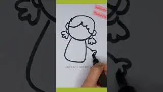 GiRl DrAwInG /EASY ART FOR KIDS \#shorts#viral