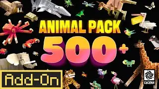 Animal Pack 500+ 1.0 First Look🦒| Minecraft Marketplace Add-On Showcase