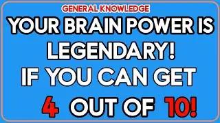 YOUR BRAIN IS LEGENDARY IF YOU CAN GET 4 OUT OF 10! | MCQs Master | Hard General Knowledge Quiz