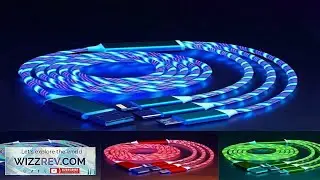 3in1 Led Flowing Light USB Fast Charging Charger Cable PVC Apple Charger Charging