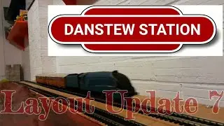 Danstew Station Update 7: low relief town painting, hill side grass scatter, remodel on the campsite