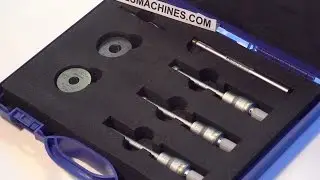 Mitutoyo 368-911 Holtest Inside Micrometer Bore Gauge Set Metric (6-12mm) With Setting Ring