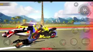 Verry impossible resing stand us city road polish car vs bike resing