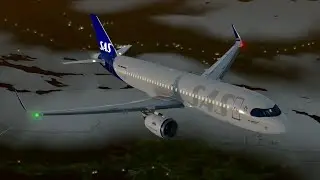 SAS A320neo landing at 🇳🇴Tromso Airport in a heavy snow❄️ #RFS
