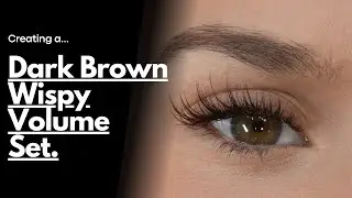 Wispy Lash Mapping Breakdown / Dark Brown Volume Eyelash Extensions on a Sensitive Client