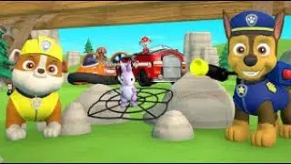 Paw Patrol: On a Roll! How to find all hidden GOLDEN PAW PRINTS. Rubble and Chase Save the Bunnies