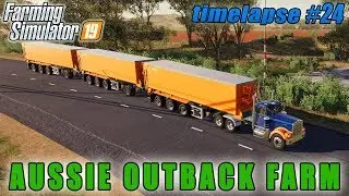 Selling soybean, chopping corn for silage | FS 19 | Aussie Outback Australia Farm | Timelapse #24