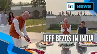 Amazon founder Jeff Bezos pays tribute to Mahatma Gandhi on his visit to India