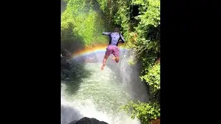 116 FOOT ALING ALING WATERFALL CLIFF JUMP// BALI