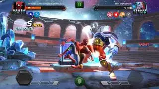 Stark Spider-Man takes down Act 6.2.6 The Champion with Dismay node - Marvel Contest of Champions