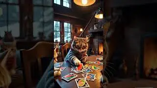 Cats Playing UNO in Winter House 😂🐱 | Funny Short@GlobalTrendTrekker  #youtubeshorts #funnyanimals