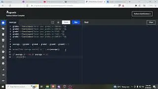 Create a grades average program in python programming language tutorial