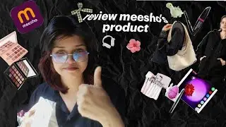 Review meesho's product| black hoodies, eyeshadow palette,eyeliner,hand bag #meeshoshopping #meesho