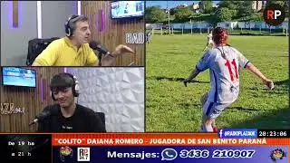 Daiana Solanas en La Fiesta del Futbol, post victoria de San Benito Paraná por Copa Entre Ríos