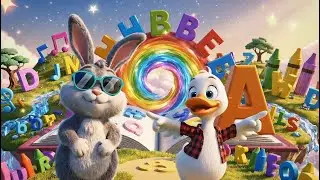 🚂🚒ABC Song 🐰🦆 Bunny & Duckling’s A to Z Vehicles Ride | Preschool Learning