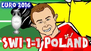 SHAQIRI BICYCLE KICK! Switzerland vs Poland in 25 SECONDS! (1-1 Euro 2016 Last 16 Highlights)