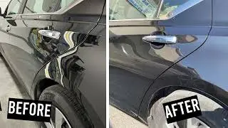 Big dent removed, without painting? Amazing before and after